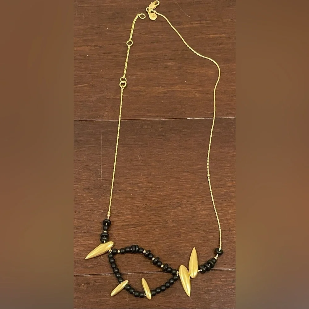 madewell Gold & Black beaded Necklace - Picture 1 of 3